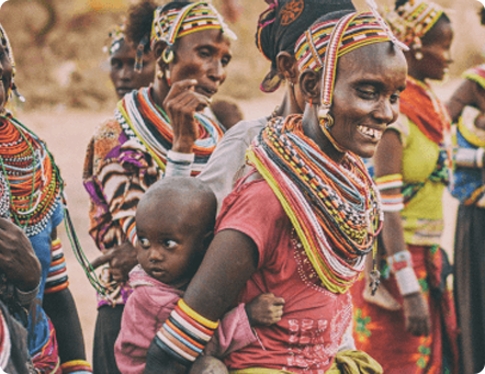 Crowded streets from above